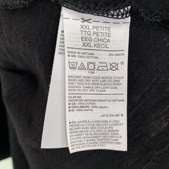 Old Navy Button Front Slub Knit Tank Top Sleeveless Black Size Petite XXL - Picture 5 of 5